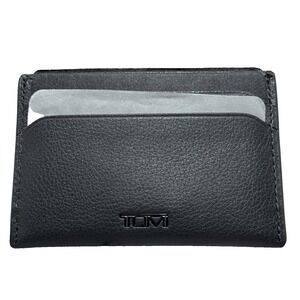 TUMI Nassau Slim Card Case W/ID Window  Grey Texture Wallet Men's NWOT